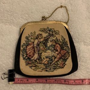 Vintage JR Miami Embroidered Tapestry Carpet Bag